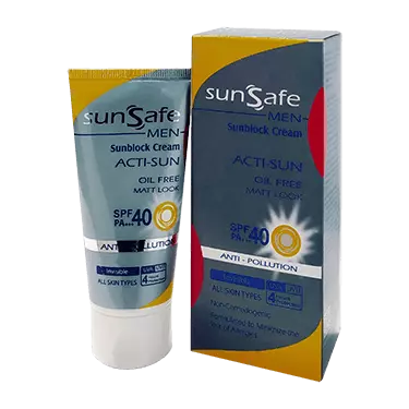 کرم ضد آفتاب آقایان SPF40 بدون رنگ و سفیدکنندگی 50 میلی لیتر سان سیف